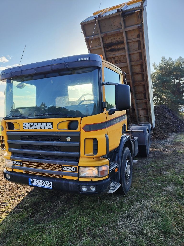 SCANIA P124 hydro burta 3 stronny  WYWROT 6X2 2000 ROK