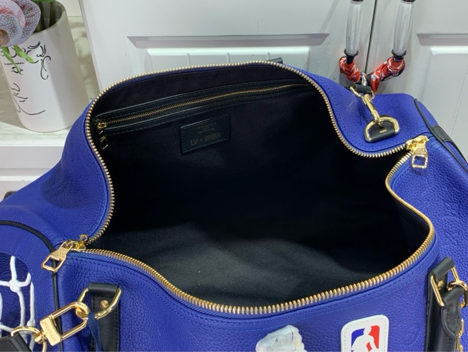 Louis Vuitton Keepall NBA синяя мужская сумка дорожная спортивная