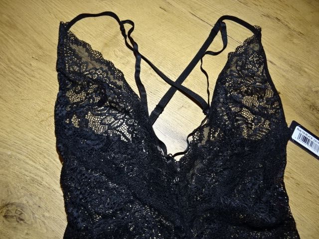 Lovehoney body koronkowe czarne nowe S