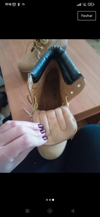 Bota Plataforma camel