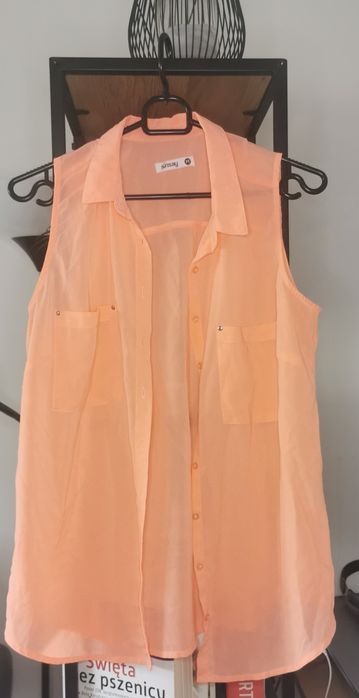 Koszula bez rękawów pomarańczowa M