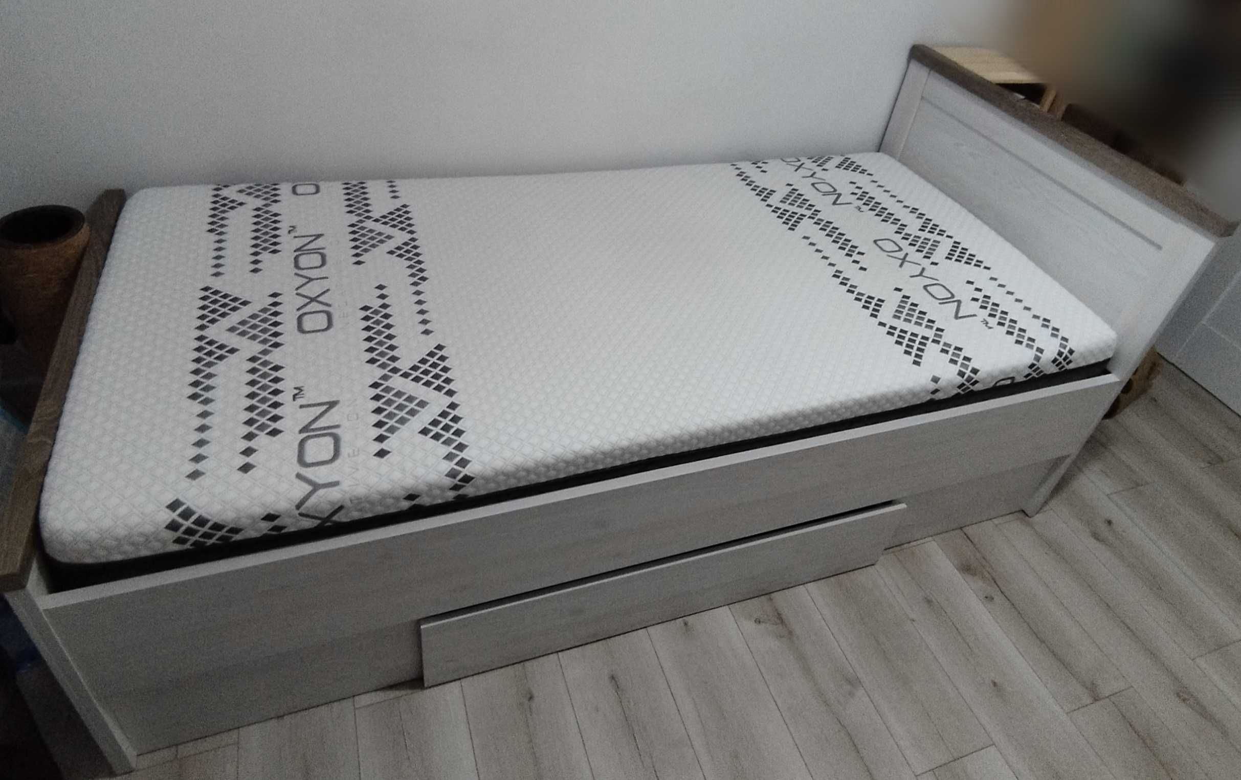 łóżko 90 Luca Juzi + stelaż + materac Neso