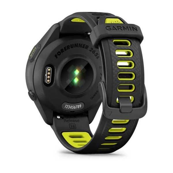 Garmin Forerunner 265S чорний з чорно-жовтим ремінцем 010-02810-13