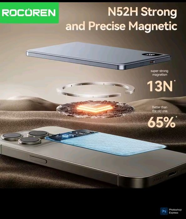 Якісний Павербанк (powerbank) відомого виробника Rocoren 5000mAh MagS