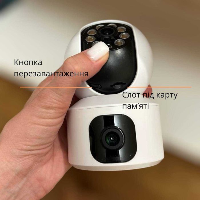 Камера для кімнати з двома об'єктивами 8МП