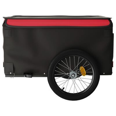 NOVO- Reboque para bicicleta 45 kg ferro preto e vermelho