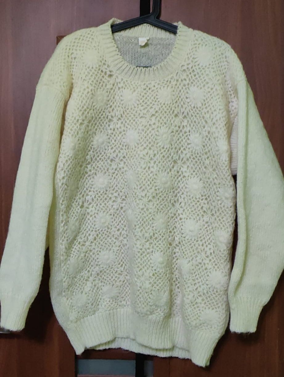 Dłuższy Sweter ażurowy