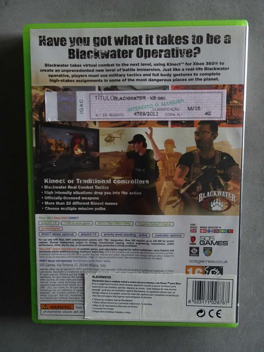 Jogo XBOX - Black Water X-Box Blackwater