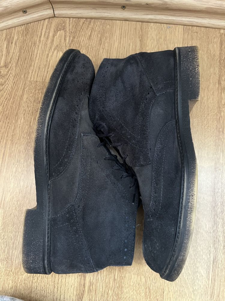 Buty trzewiki zamszowe wizytowe eleganckie