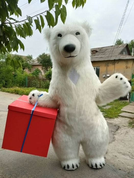 Белый Мишка, медведь, поздравление мишки,подарок