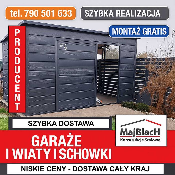 CAŁA POLSKA  – Schowek Ogrodowy – Altanka – Wiatka – Garaż – Maj-Blach