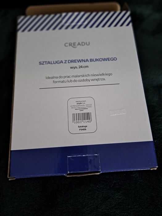 Nowa sztaluga wys 24 cm z drewna bukowego