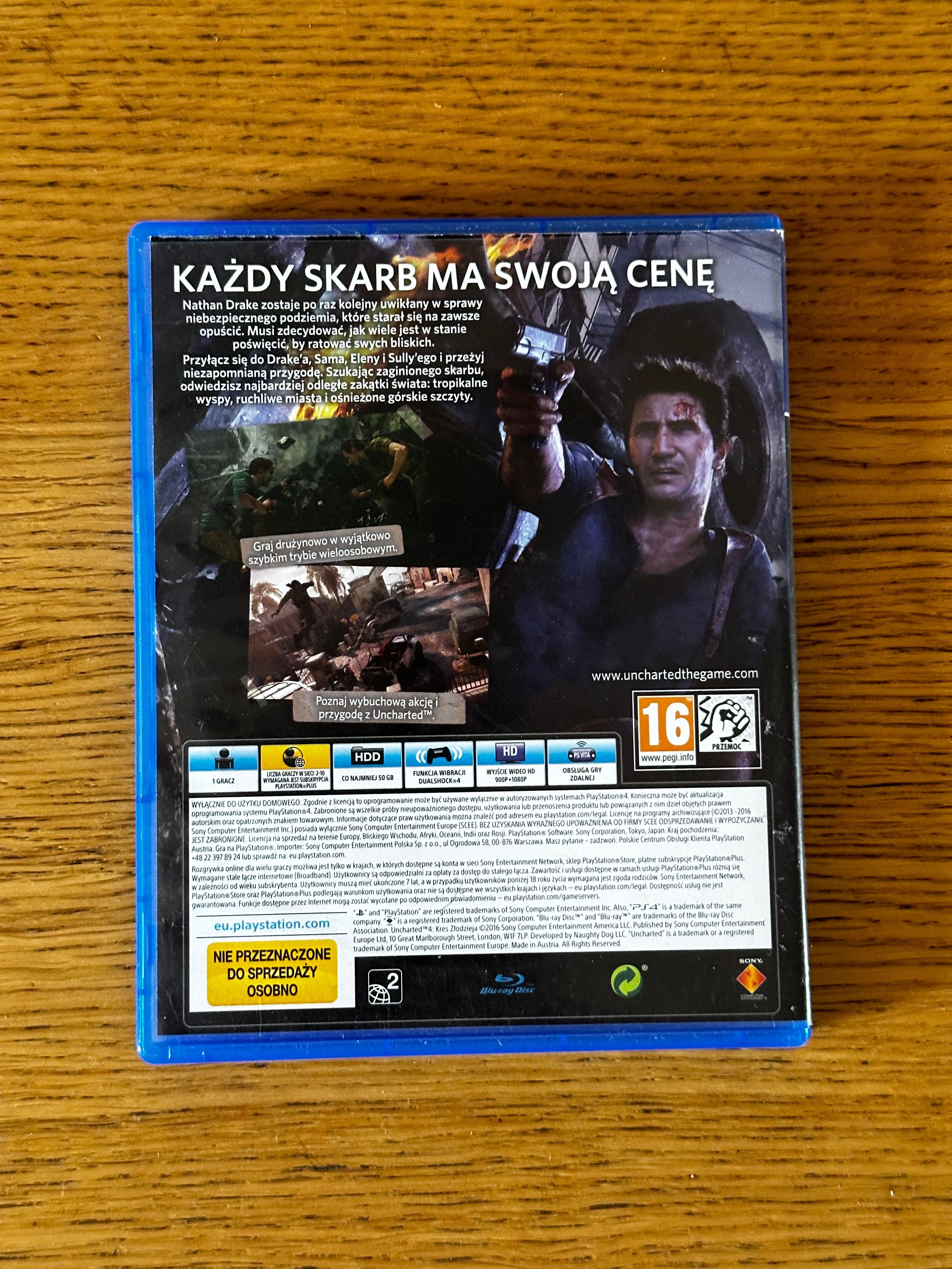 Uncharted 4 Kres Złodzieja ps4 PL