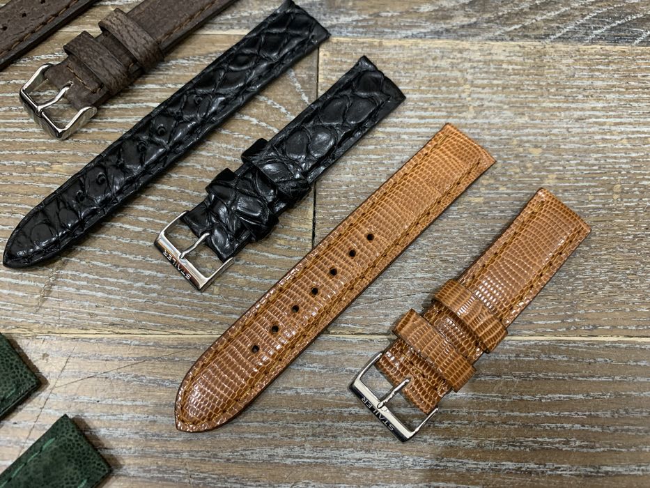 Ремешок из кожи крокодила, страуса, акулы, слона, змеи, ящерицы