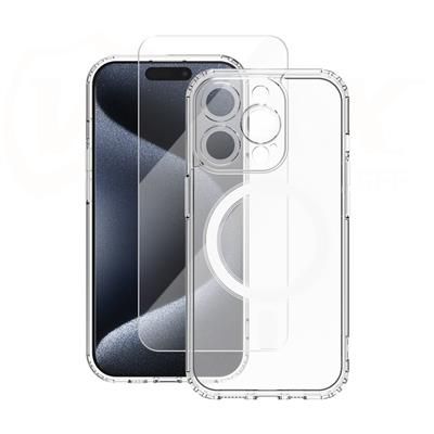 Nakładka Mag+szkło 2,5D premium Iphone 15 Pro 6,1"