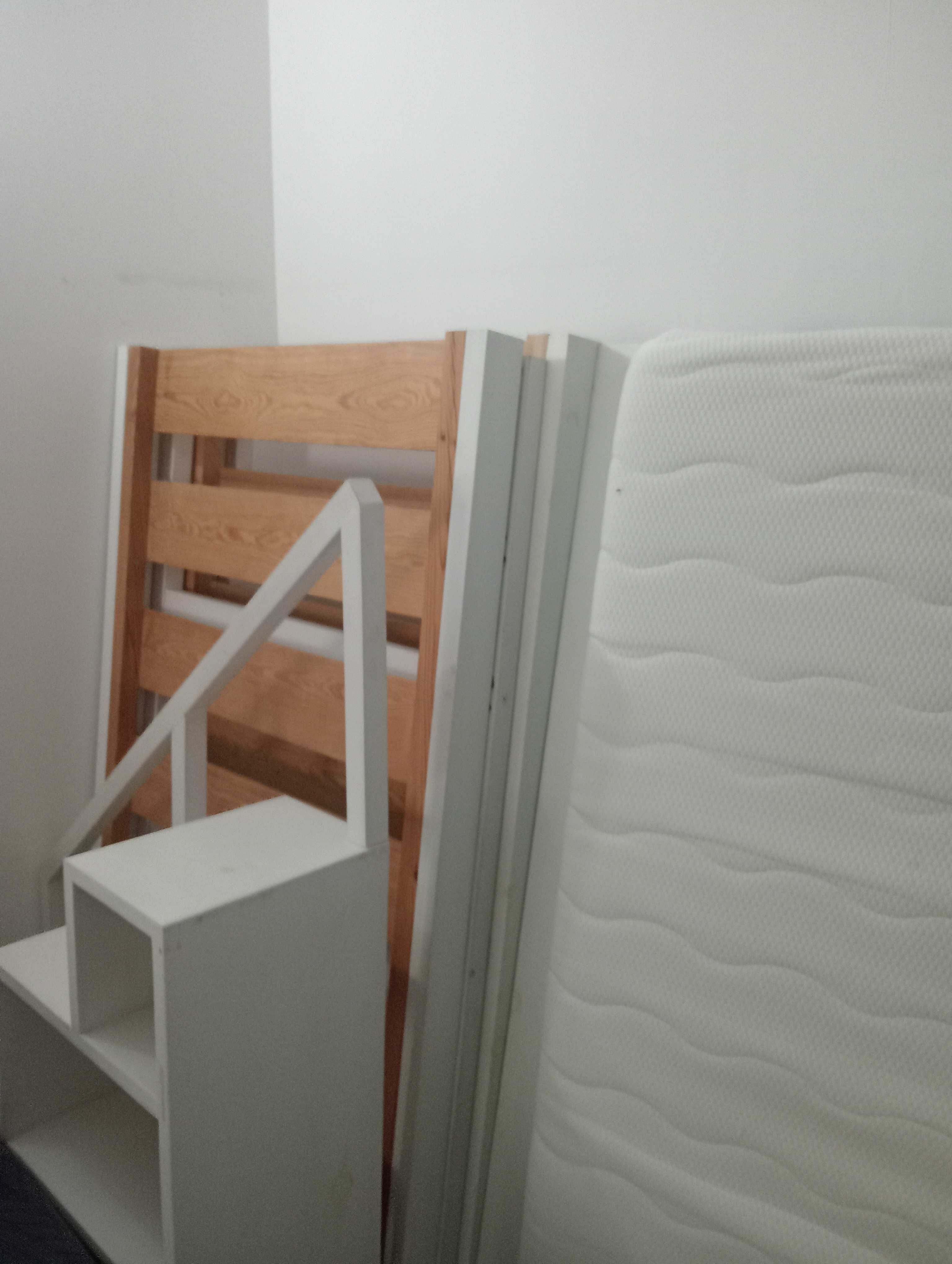 Cama Beliche Tripla Infantil – Estrado + 1 Colchão | Já Desmontada