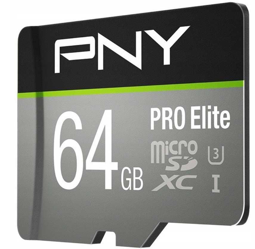 Karta pamięci PNY Pro Elite 64GB microSDXC CL10 U3 V30 A1 4K