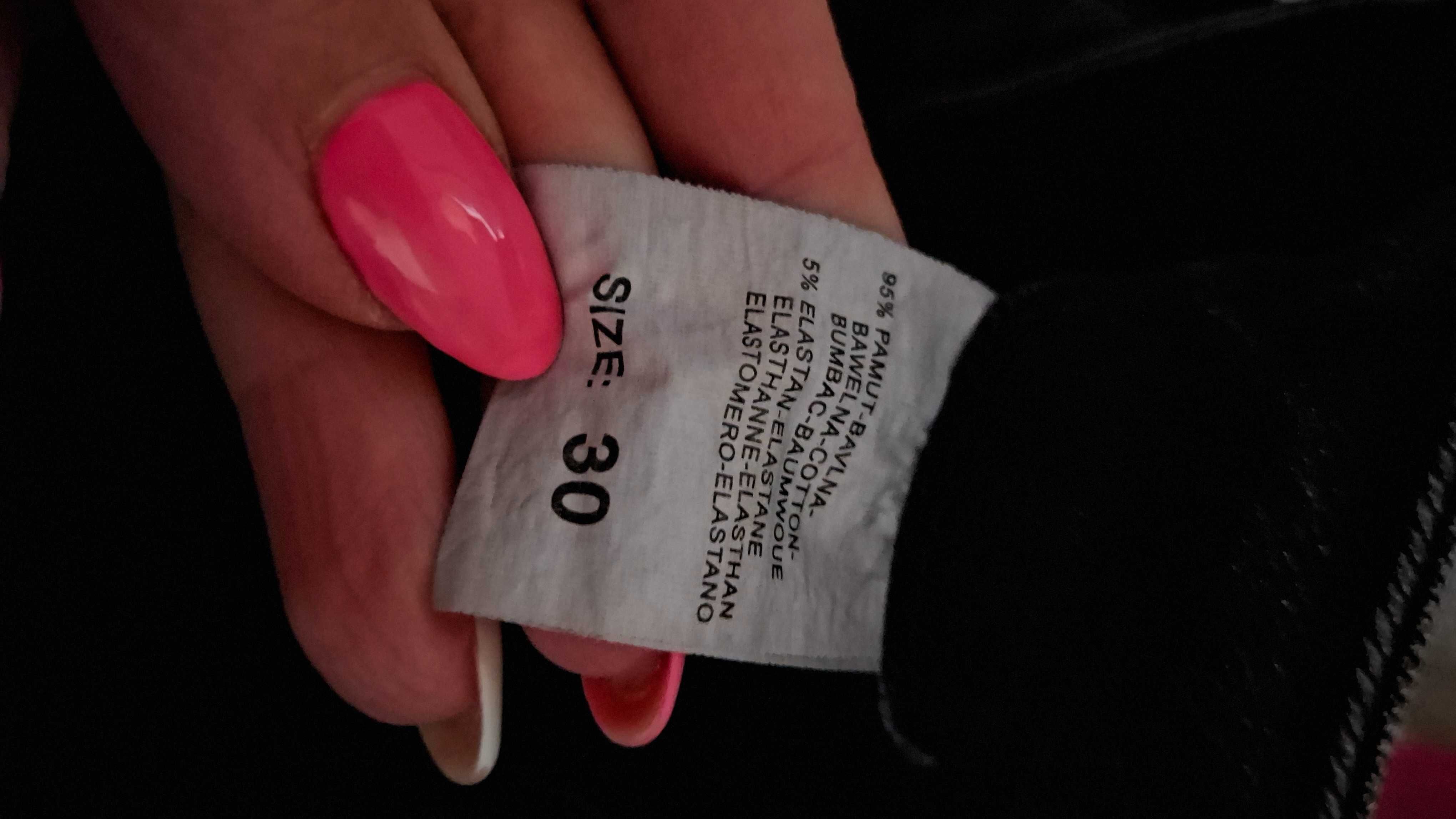 M sara spodnie czarne wysoki stan rurki 40 L w 30