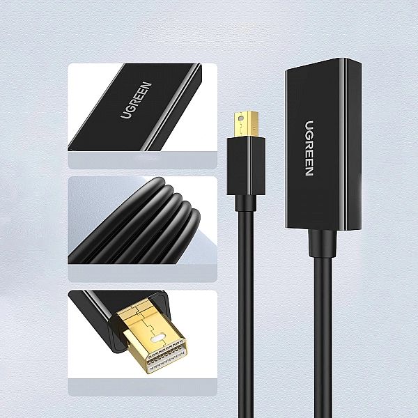 Adapter Ugreen MD112 mini DisplayPort - HDMI 4K - czarny