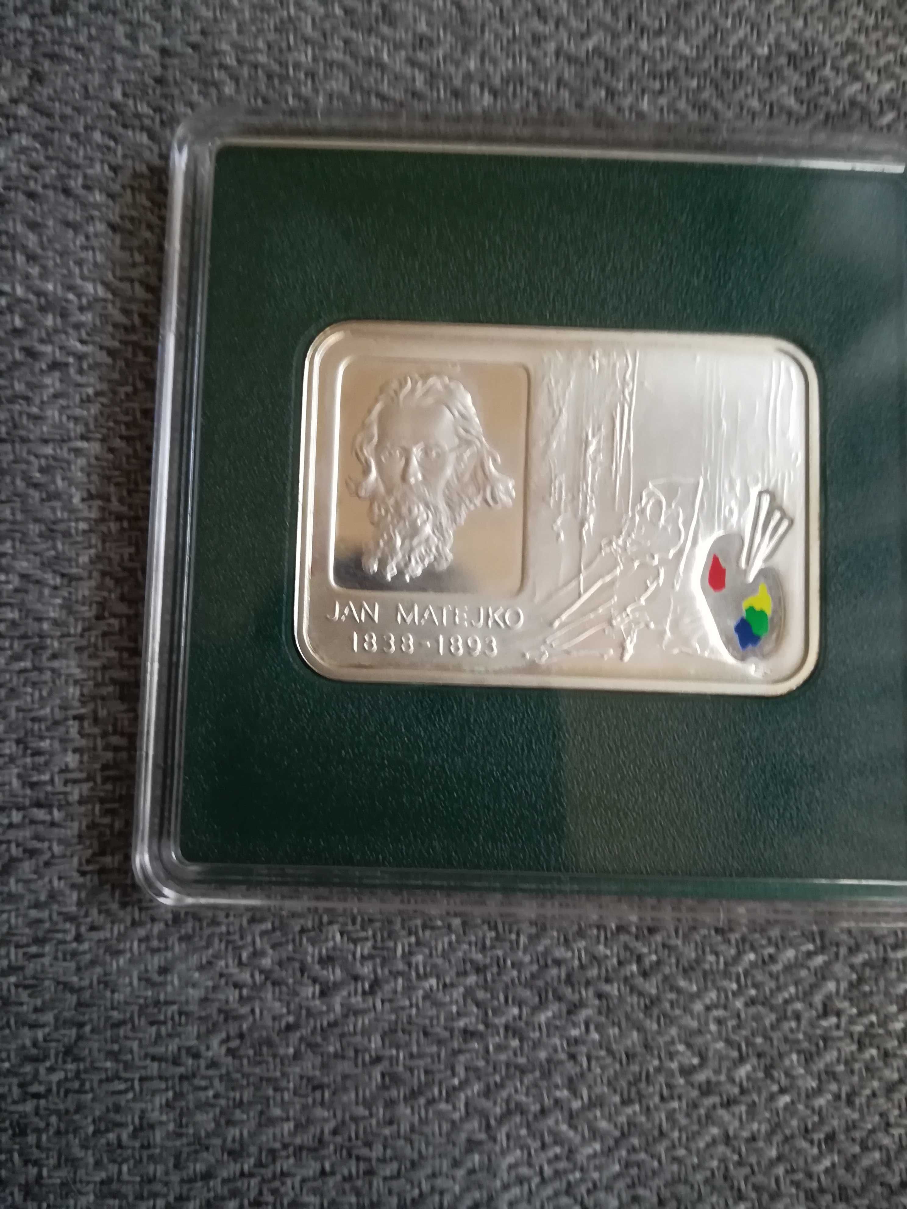 srebrna moneta 20 zł jan matejko 2002r