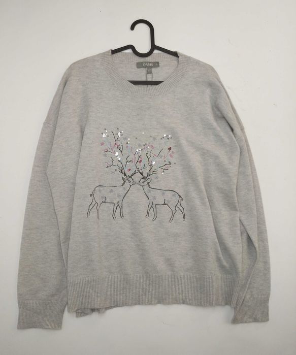 Sweterek z cekinami marki Oasis - XL - nowy z metką, outlet