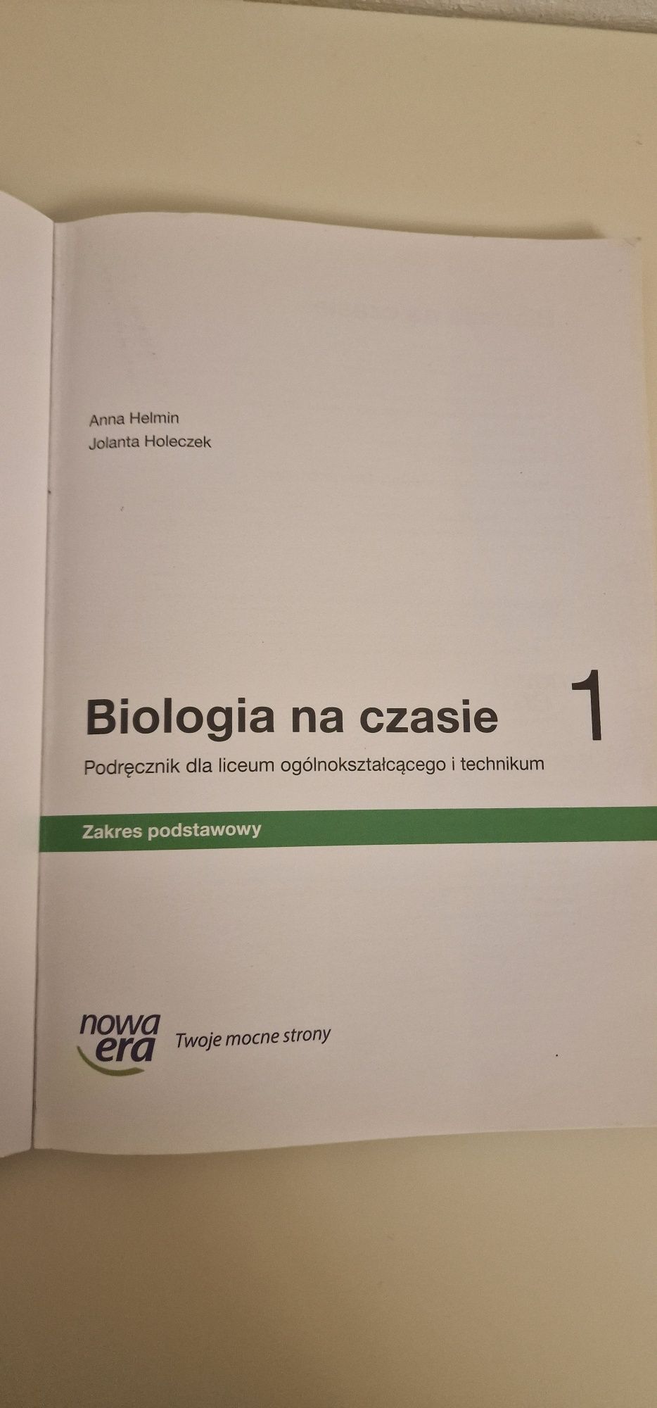 Biologia na czasie 1 nowa era liceum technikum jak nowa