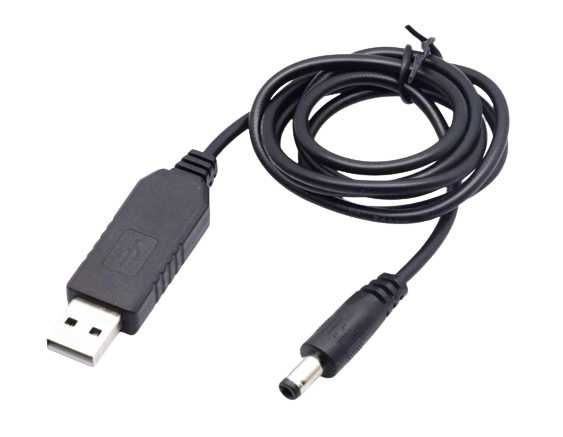 Кабель блектайму, USB 5V to DC 12В. для живлення роутера від павербанк