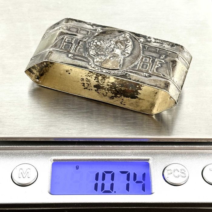 Srebro - Srebrny serwetnik Art Deco oryginał z ok. 1910 rok