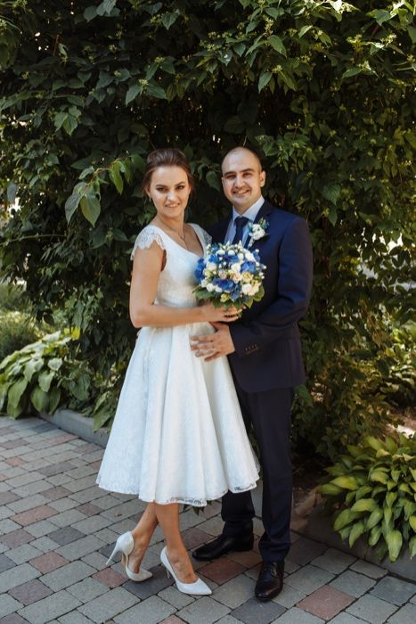Свадебное платье от La sposa миди 44р