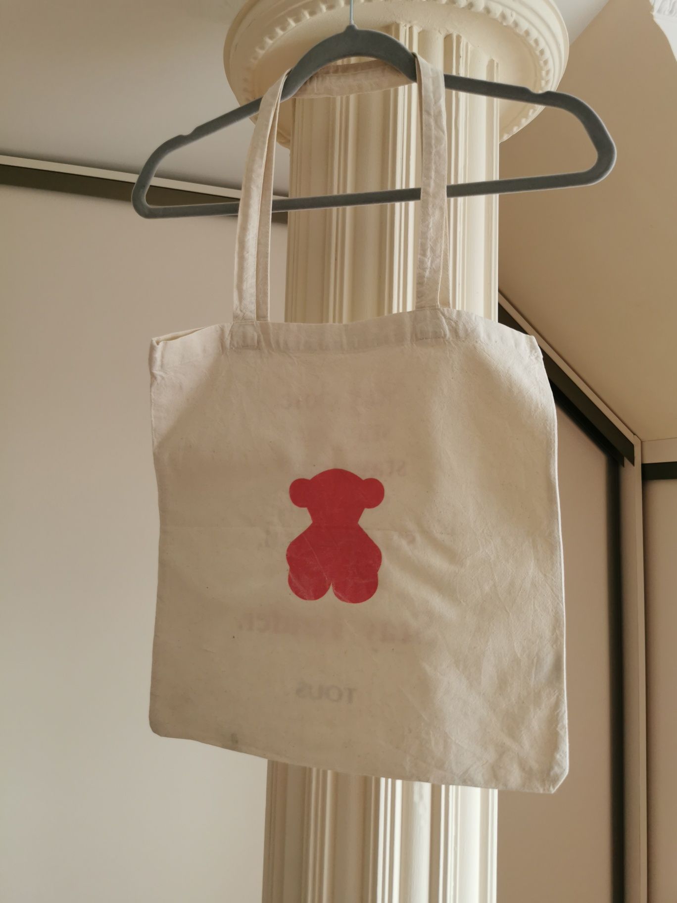 Tous torba bawełniana na długich paskach na zakupy reklamówka