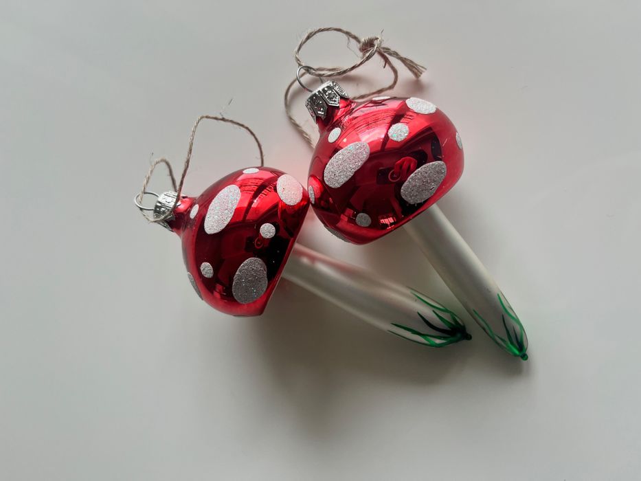 muchomory bombki retro na choinkę w stylu Prl