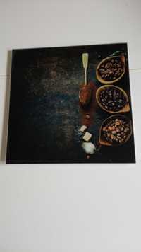 Obrazek szklany Ziarna kawy 30x30 cm