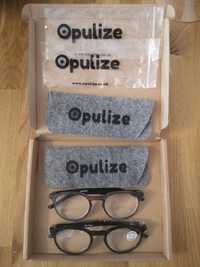 Opulize okulary do czytania +2,5 czarne szare oprawki 2 sztuki