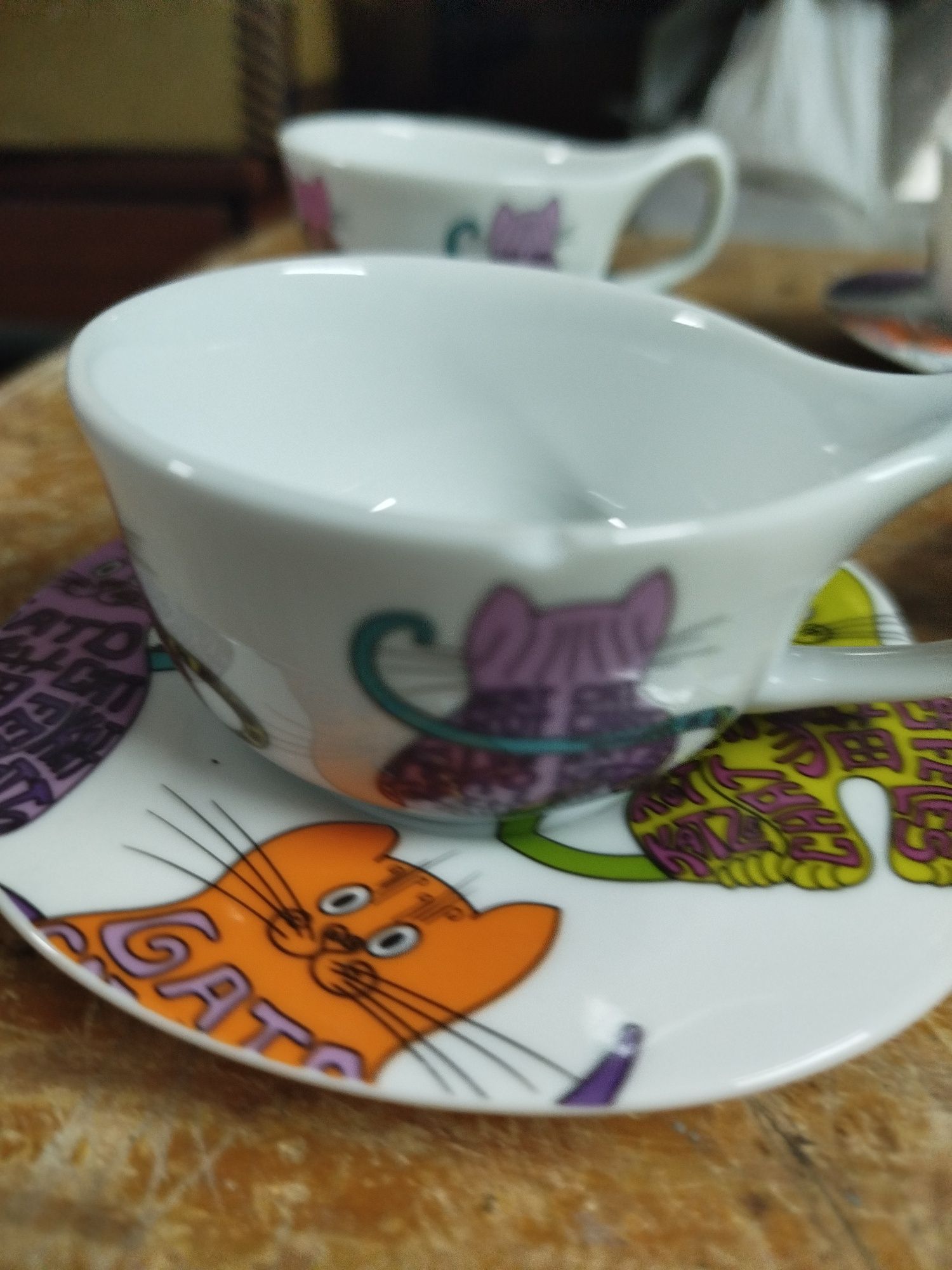 Conjunto de chávenas Gato Preto