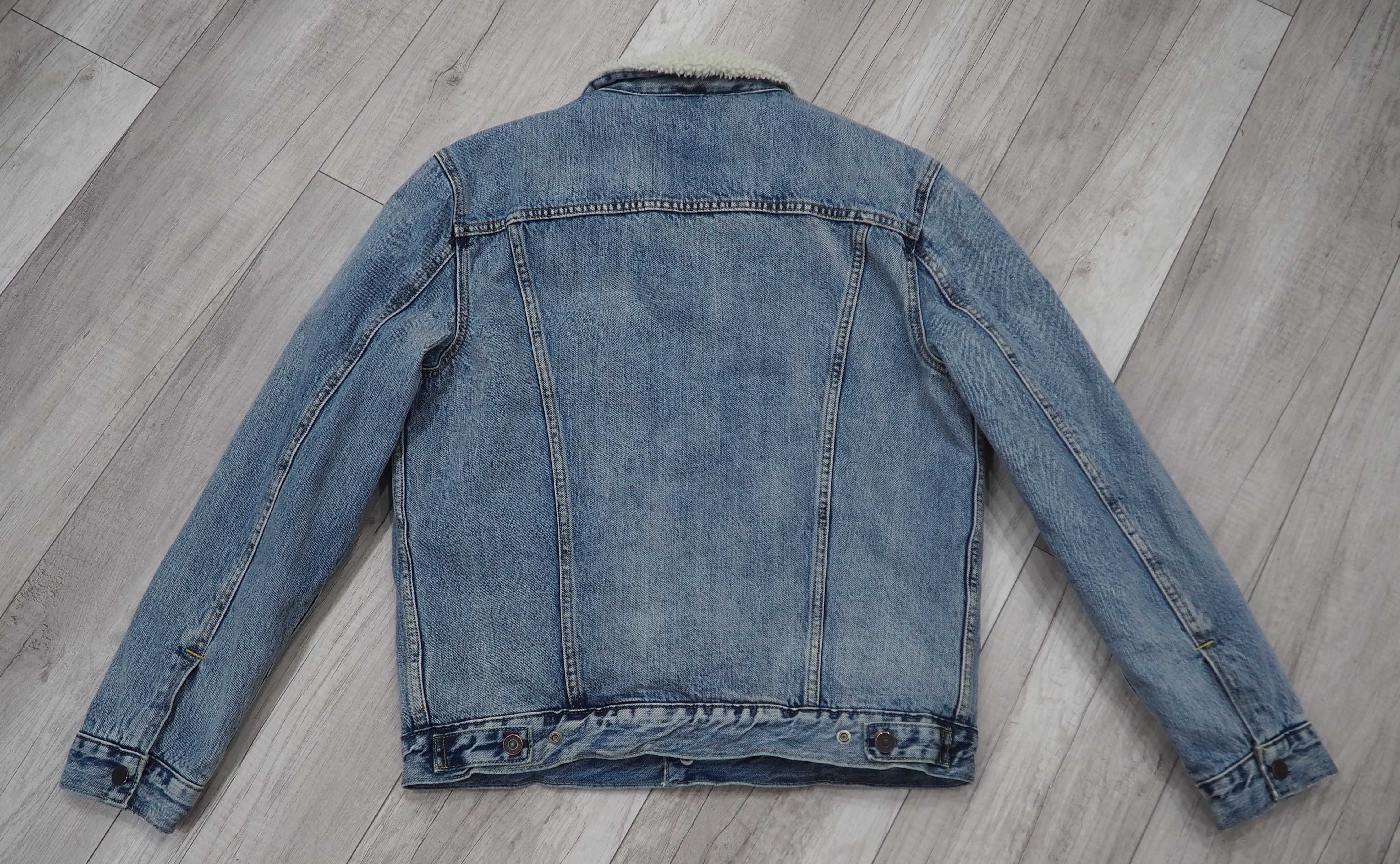 Levi's_ Sherpa jacket_męska kurtka jeansowa na misiu_teddy_rozmiar S/M
