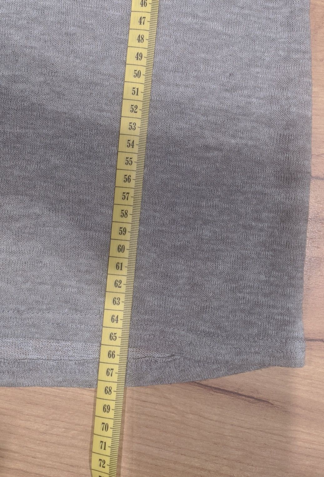 Sweterek szary cienki ze wstawką ażurową rozmiar S sweter bluzka