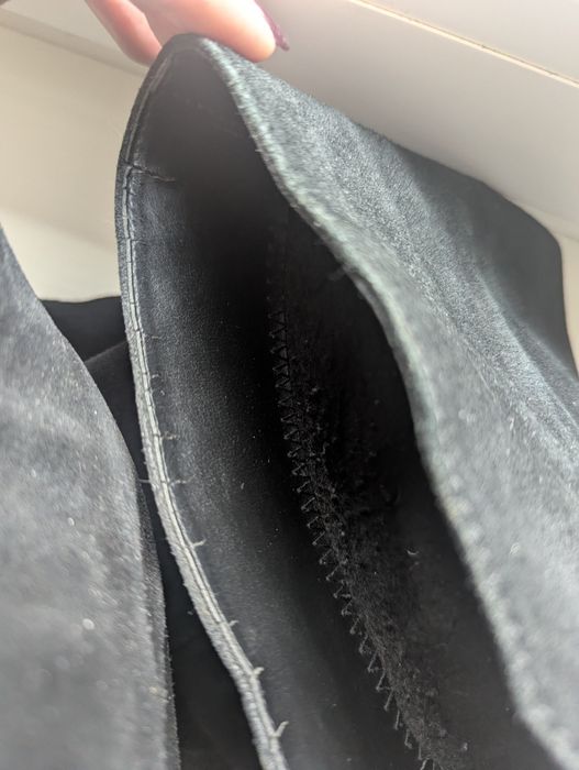 Ботфорди замша чорні