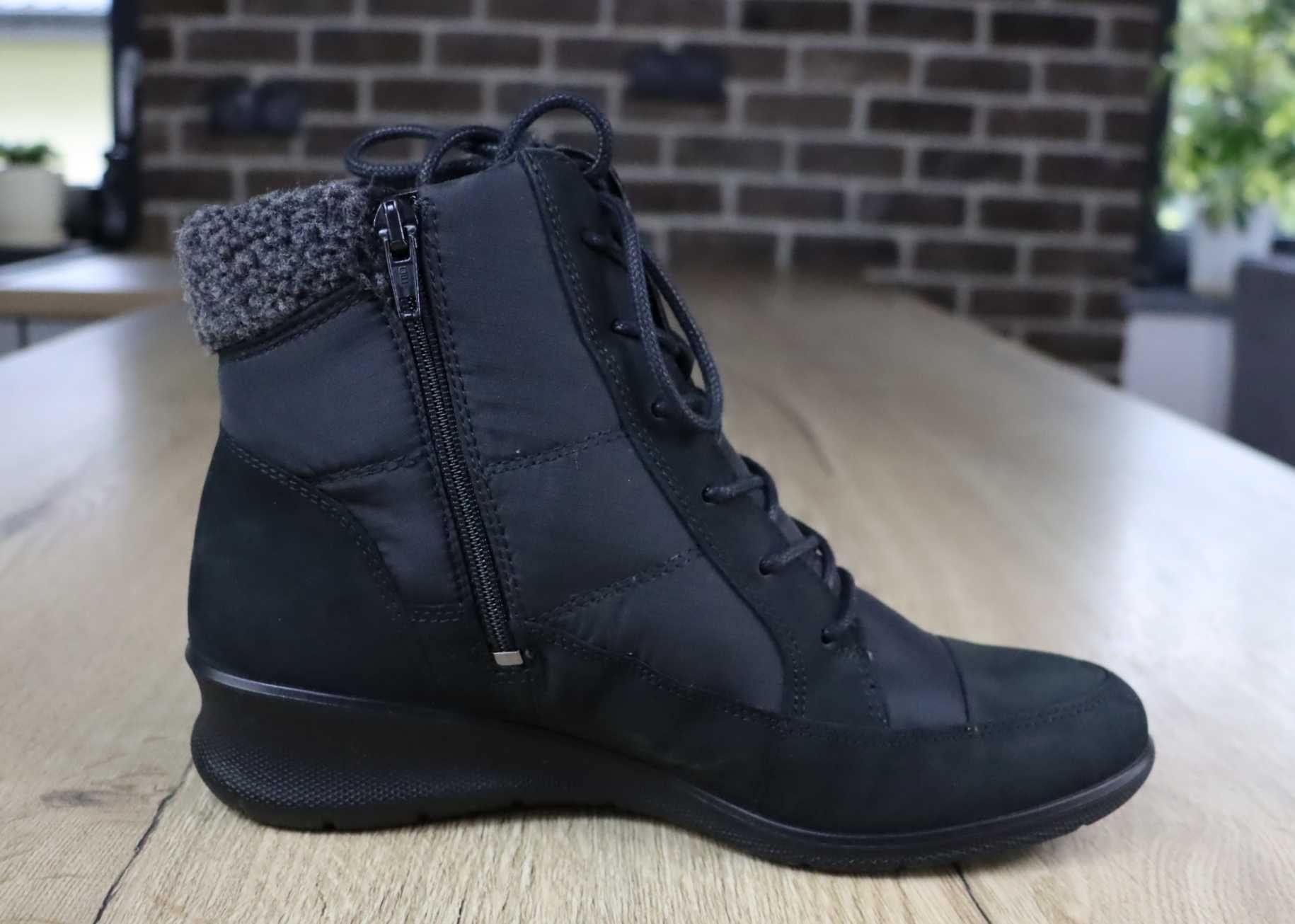 Ecco skórzane damskie botki 38 ( 25 cm) GTX