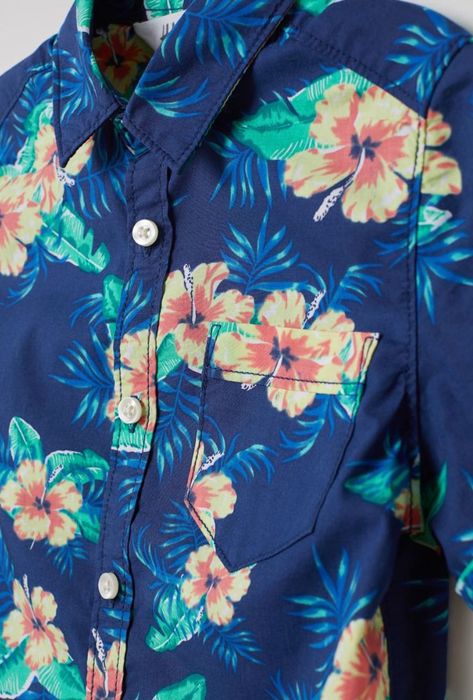 Koszula z krótkim rękawem  w kwiaty HM nowa rozmiar 110