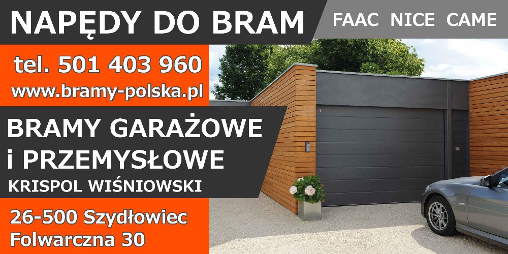 Napędy automatyka bram szlabany Nice Came FAAC BFT Krispol