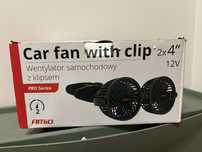 Wentylator samochodowy z klipsem podwojny 12V