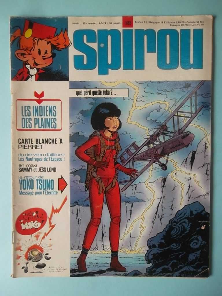 7 Revistas SPIROU com suplementos "Les Indiens..." por Daniel Dubois