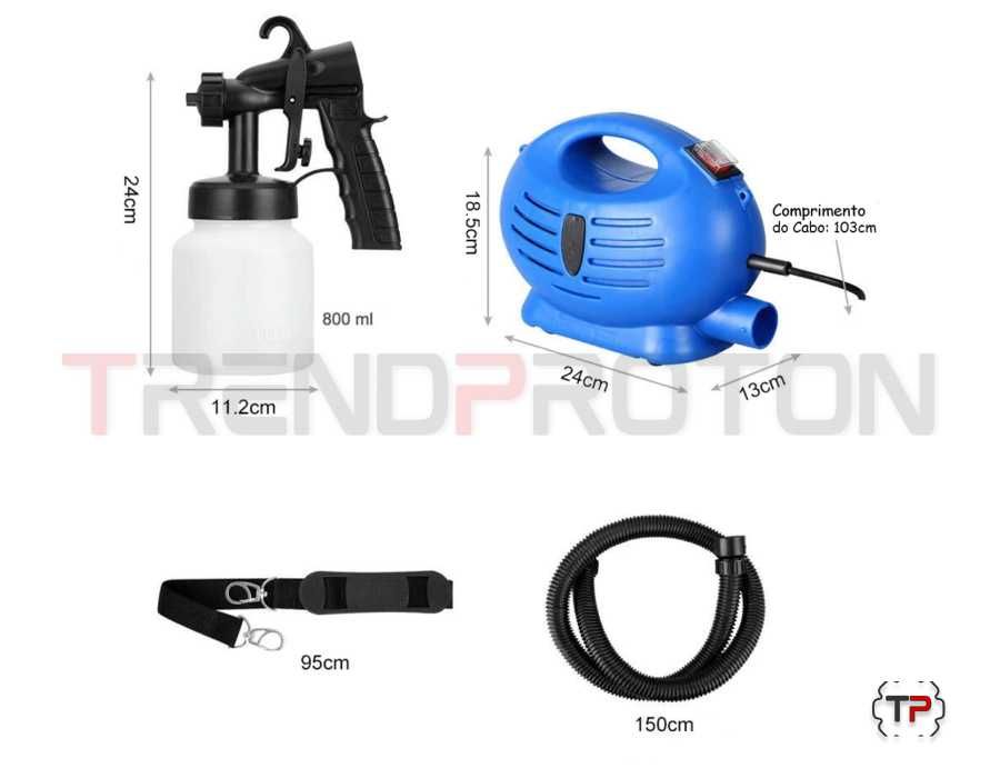 Pistola de Pintura Elétrica c/ Motor Separado