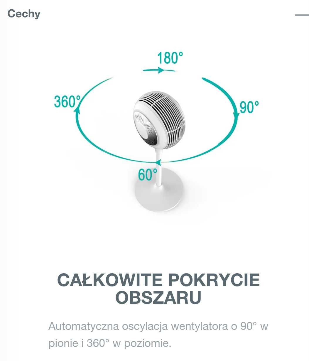 Wentylator stojący gorenje  smart air 360 l