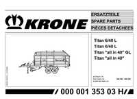 katalog części Przyczepa KRONE TITAN 6/40 L, 6/48 L,