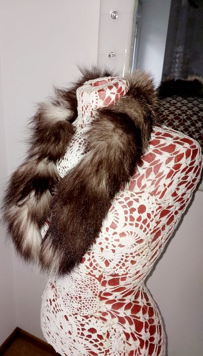 Naturalny Kołnierz z lisa