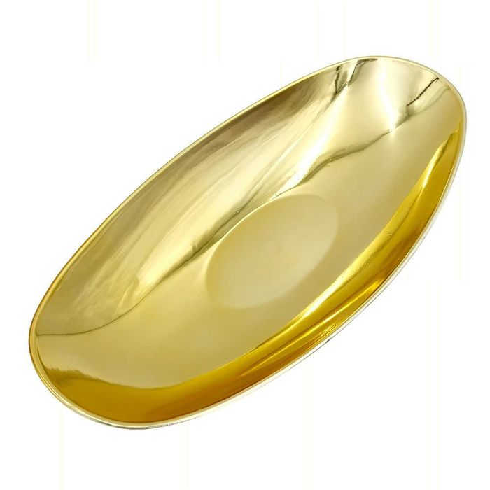 Taca dekoracyjna złota podstawka pod świece talerz na drobiazgi