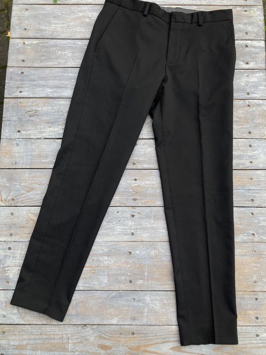 Spodnie męskie garniturowe czarne eleganckie na egzamin 36 s.Oliver