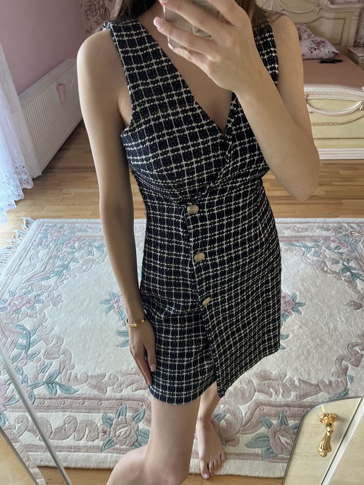 Sukienka Mohito tweed tweedowa Zara mango