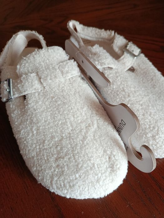 Тапочки, шльопанці білі для дівчинки, 34,35